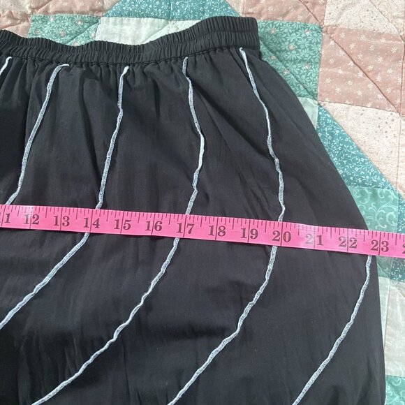 Y2K Miss Nikky Maxi Skirt Womens XL Black Tiered Flared Whimsigoth 2000s - Picture 8 of 10